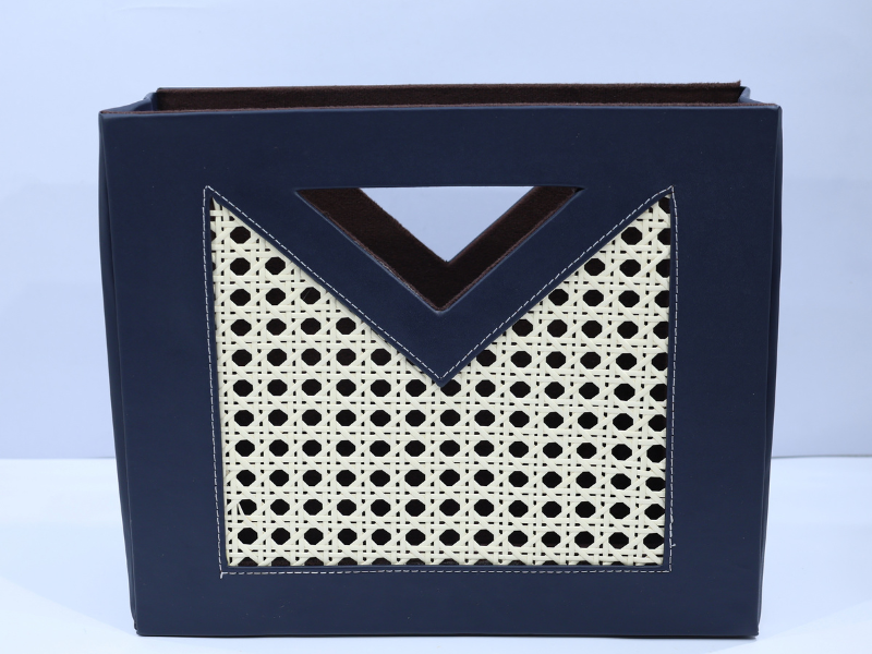 RATTAN TRUNKS (Natural cane)-Blue