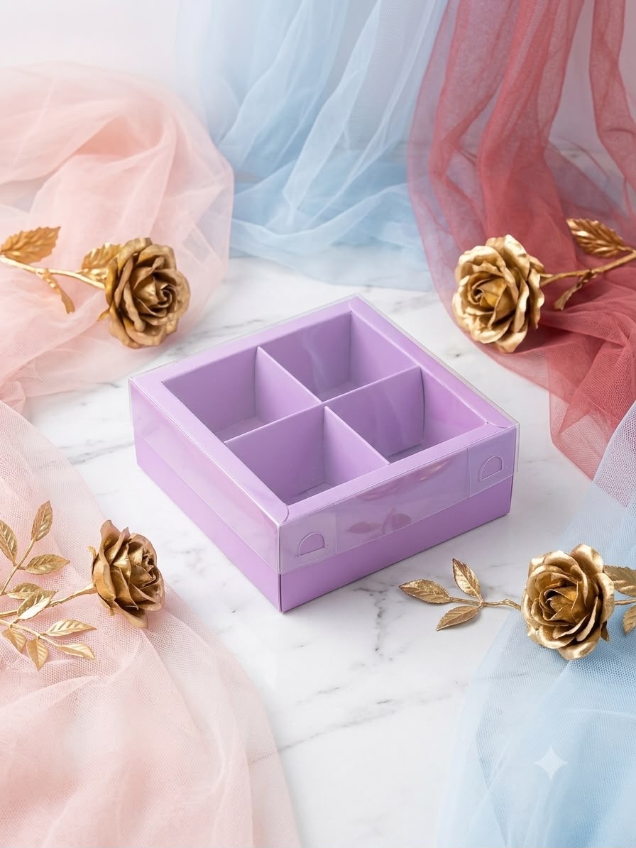 PVC TOP BOTTOM BOXES 4k - Purple