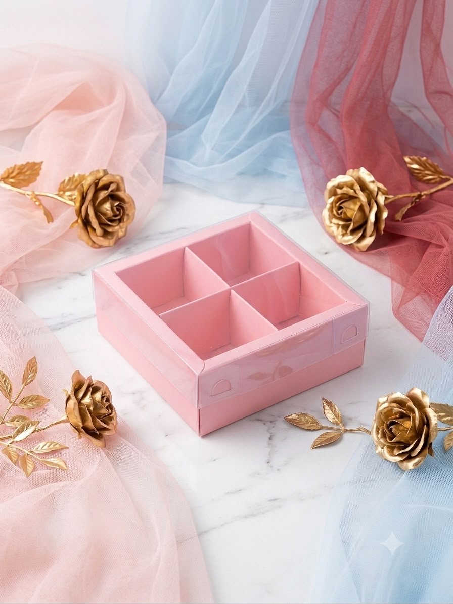 PVC TOP BOTTOM BOXES - Pink