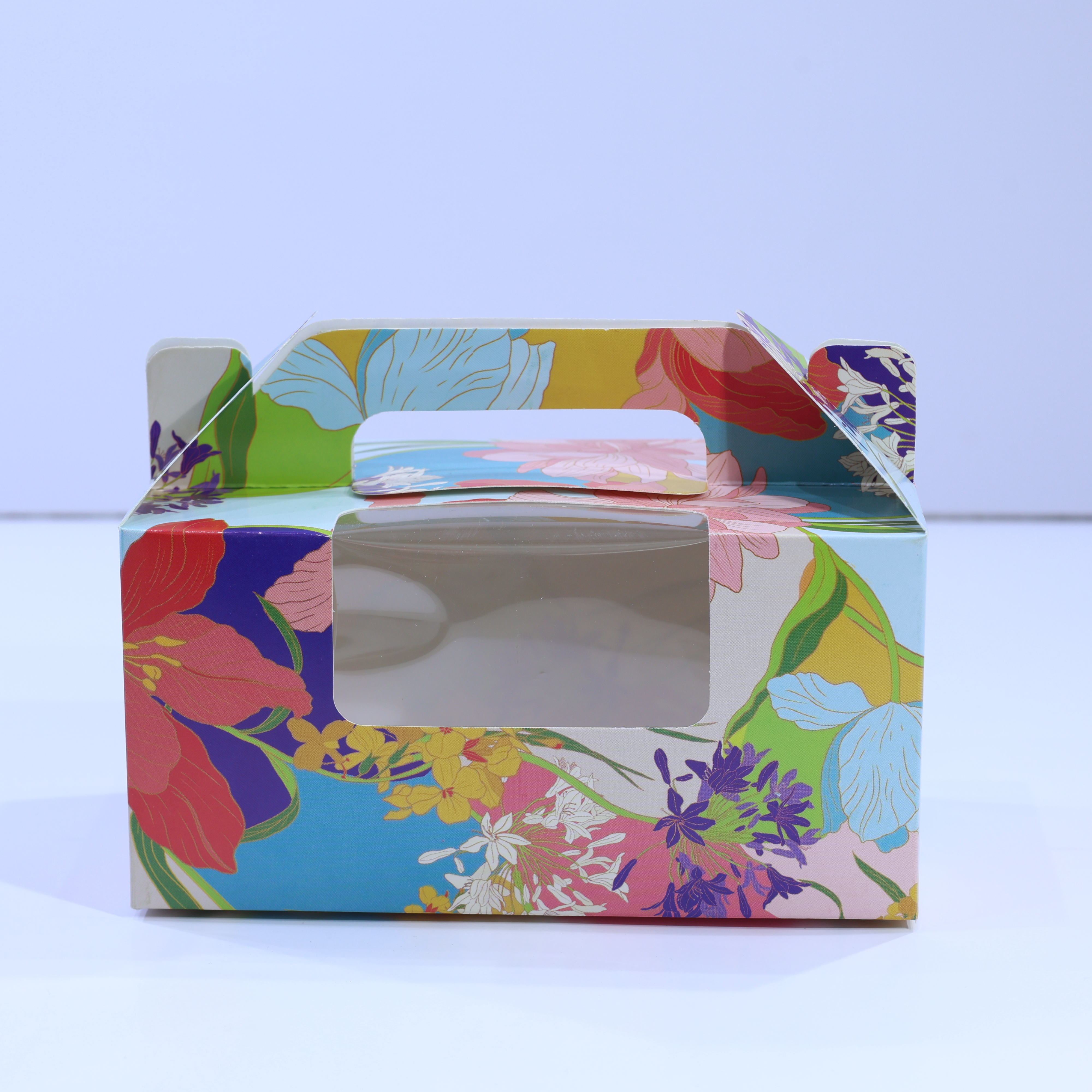 PICHWAI PRINT GOLD FOILED 2 JAR / LADOO BOXES -FLORAL Size:3.5x7.5x3.5