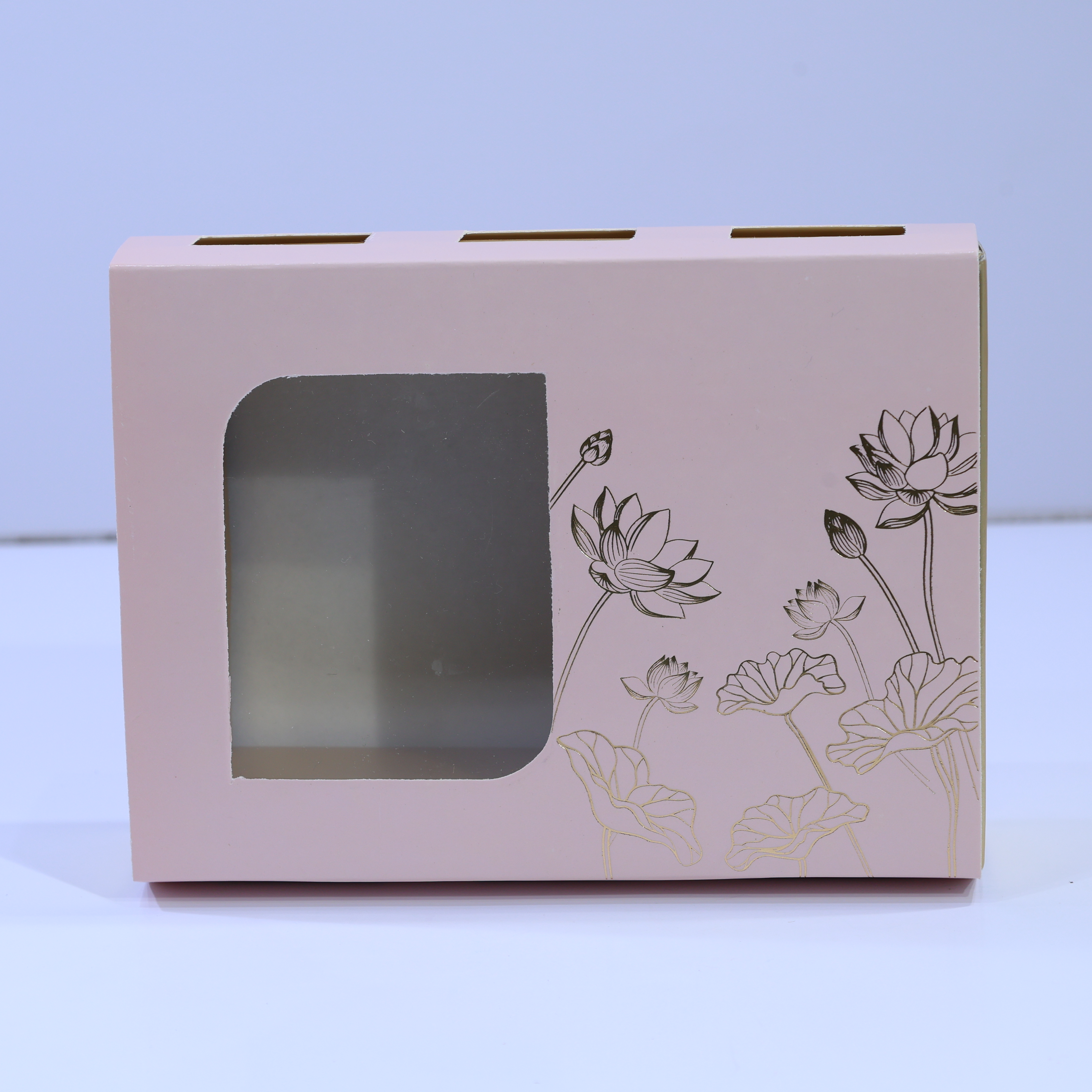 GOLD LOTUS FOILED SLIDING BOXES -6K