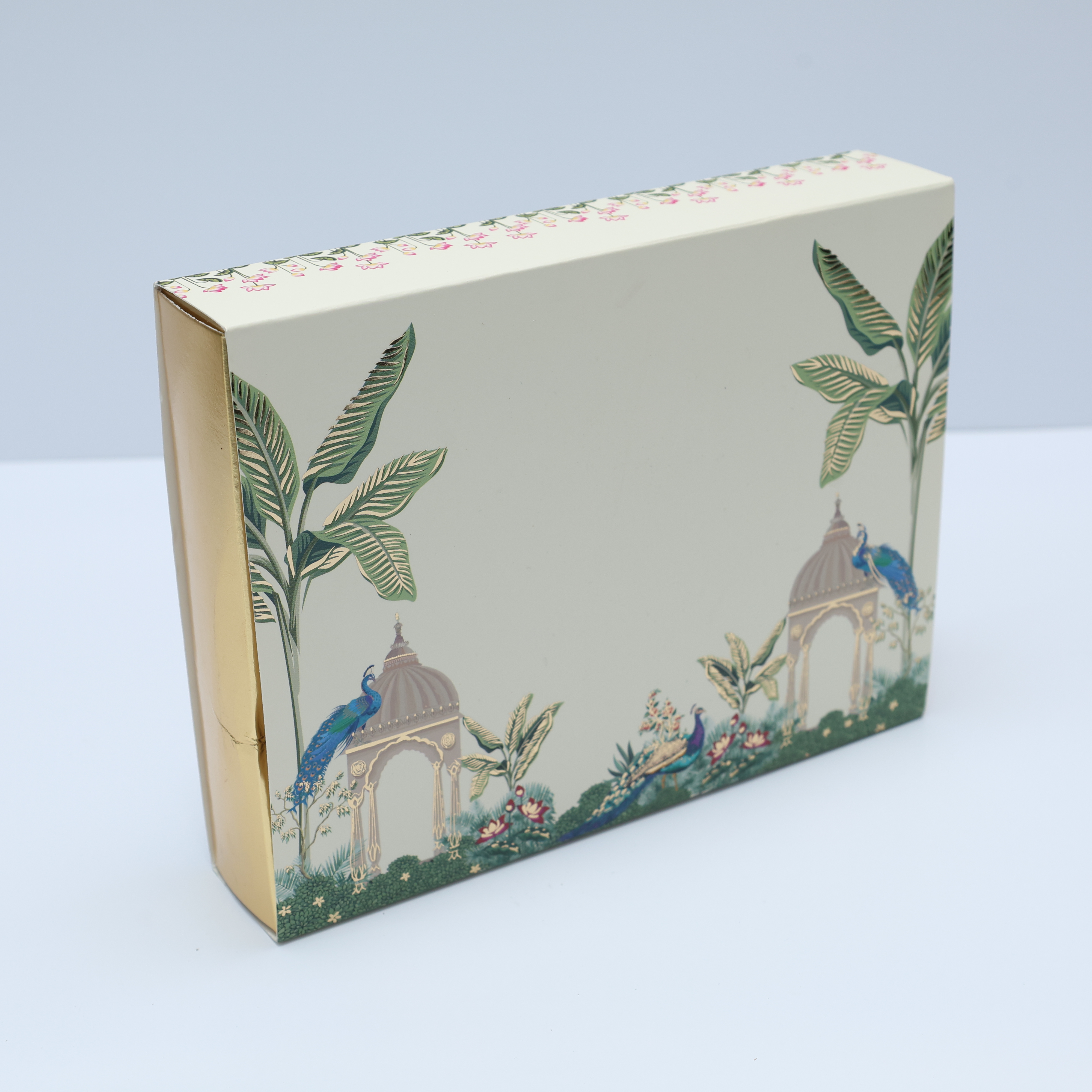 PICHWAI GOLD FOILED DESIGN SLIDING BOXES- WHITE 12K
