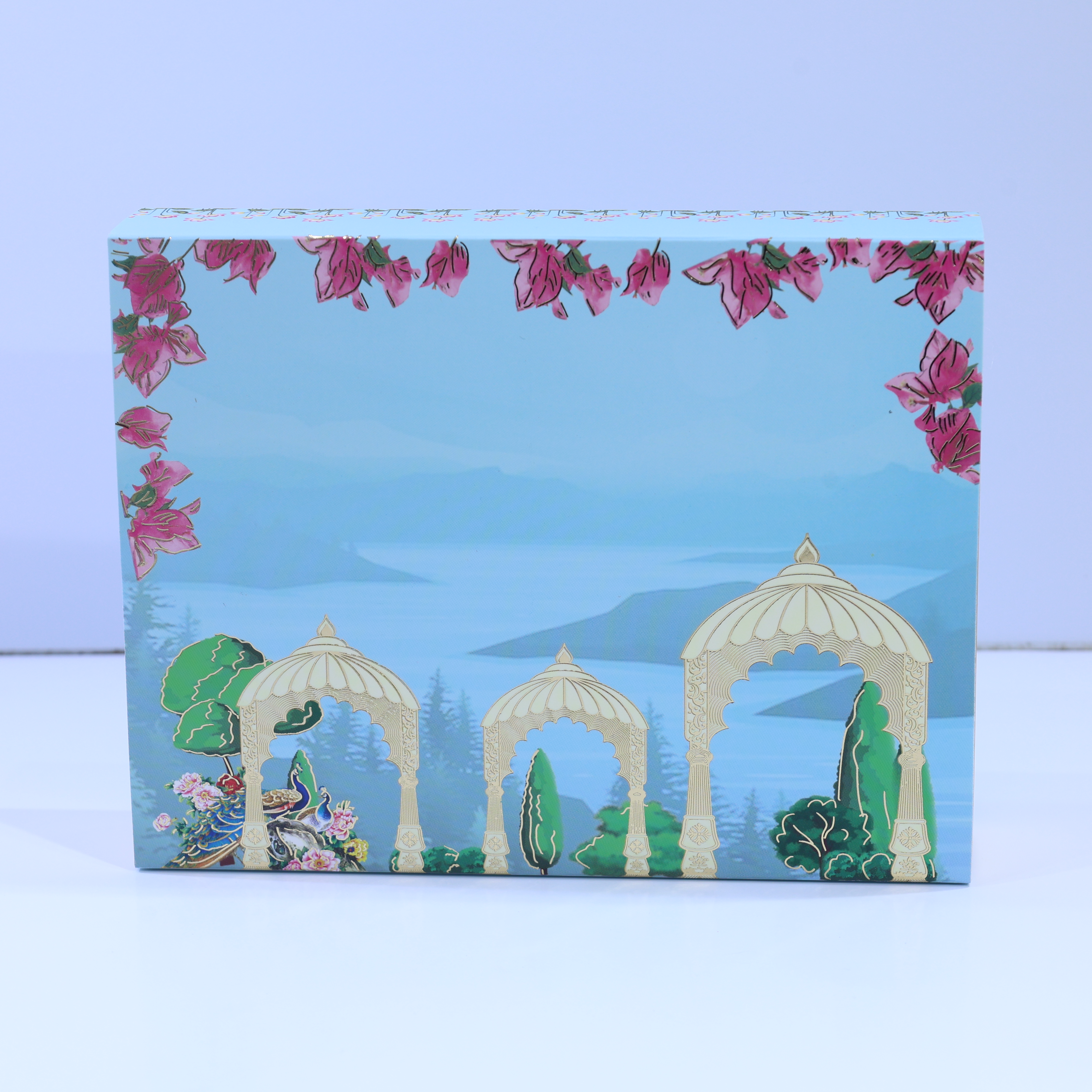 PICHWAI GOLD FOILED DESIGN SLIDING BOXES- BLUE 12K