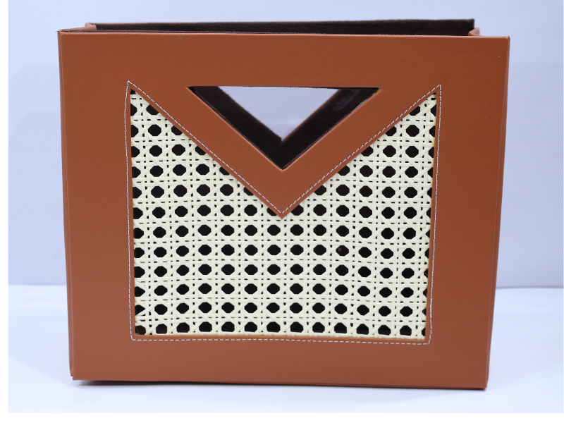 Rattan Collapsible V Shape Basket-Brown
