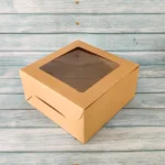 Cake Box For 0.5 Kg - Kraft - 8x8x4 Inches