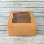 Cake Box For 0.5 Kg - Kraft - 8x8x4 Inches