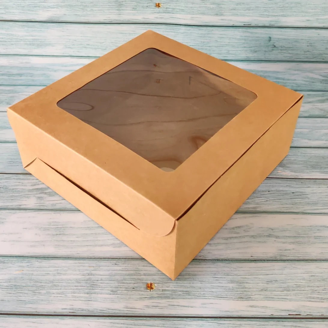 Cake Box For 1 Kg Kraft - 10x10x4 Inches