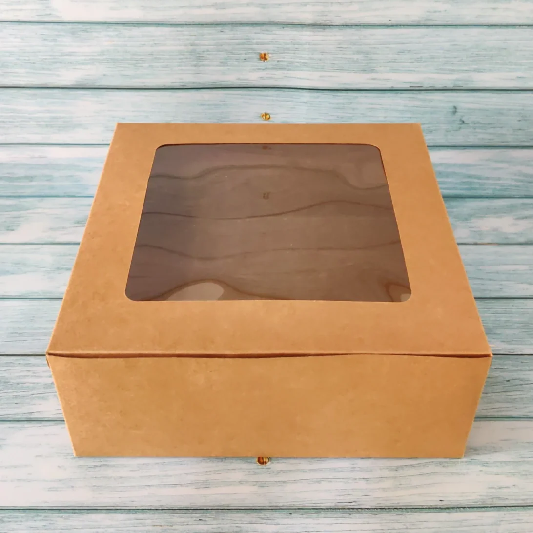 Cake Box For 1 Kg Kraft - 10x10x4 Inches