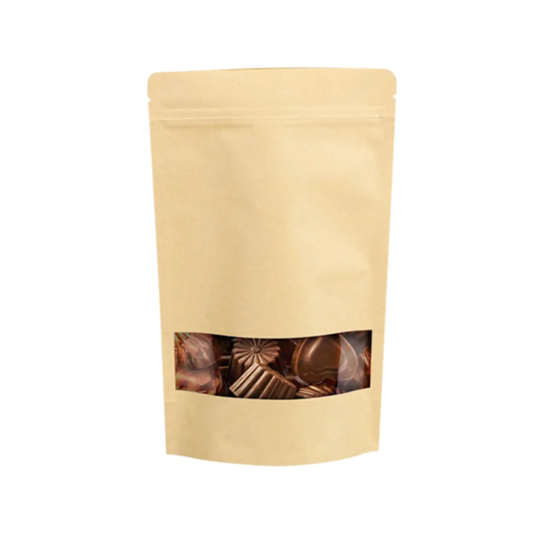 Zip Lock Pouch For 500 Grams - Kraft - 16x22 CM