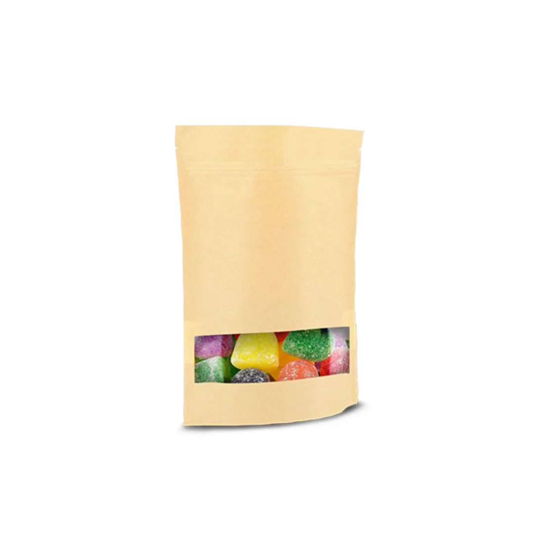 Zip Lock Pouch For 250 Grams - Kraft - 14x20 CM
