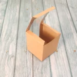 Cookie Box For 3 - Kraft - 3x3x3 Inches