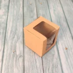 Cookie Box For 3 - Kraft - 3x3x3 Inches