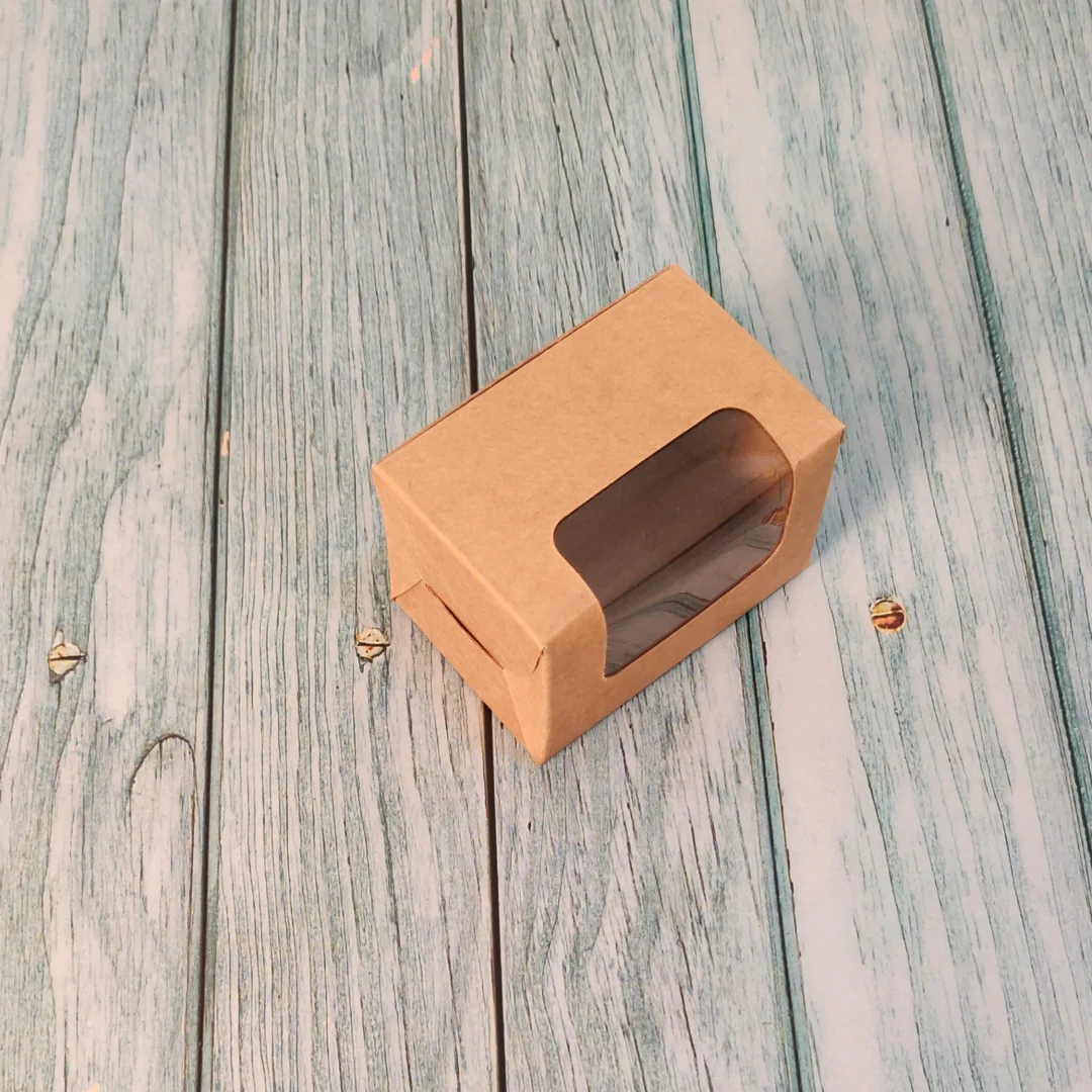 Macaron Box For 3 - Kraft- 3x2x2 Inches