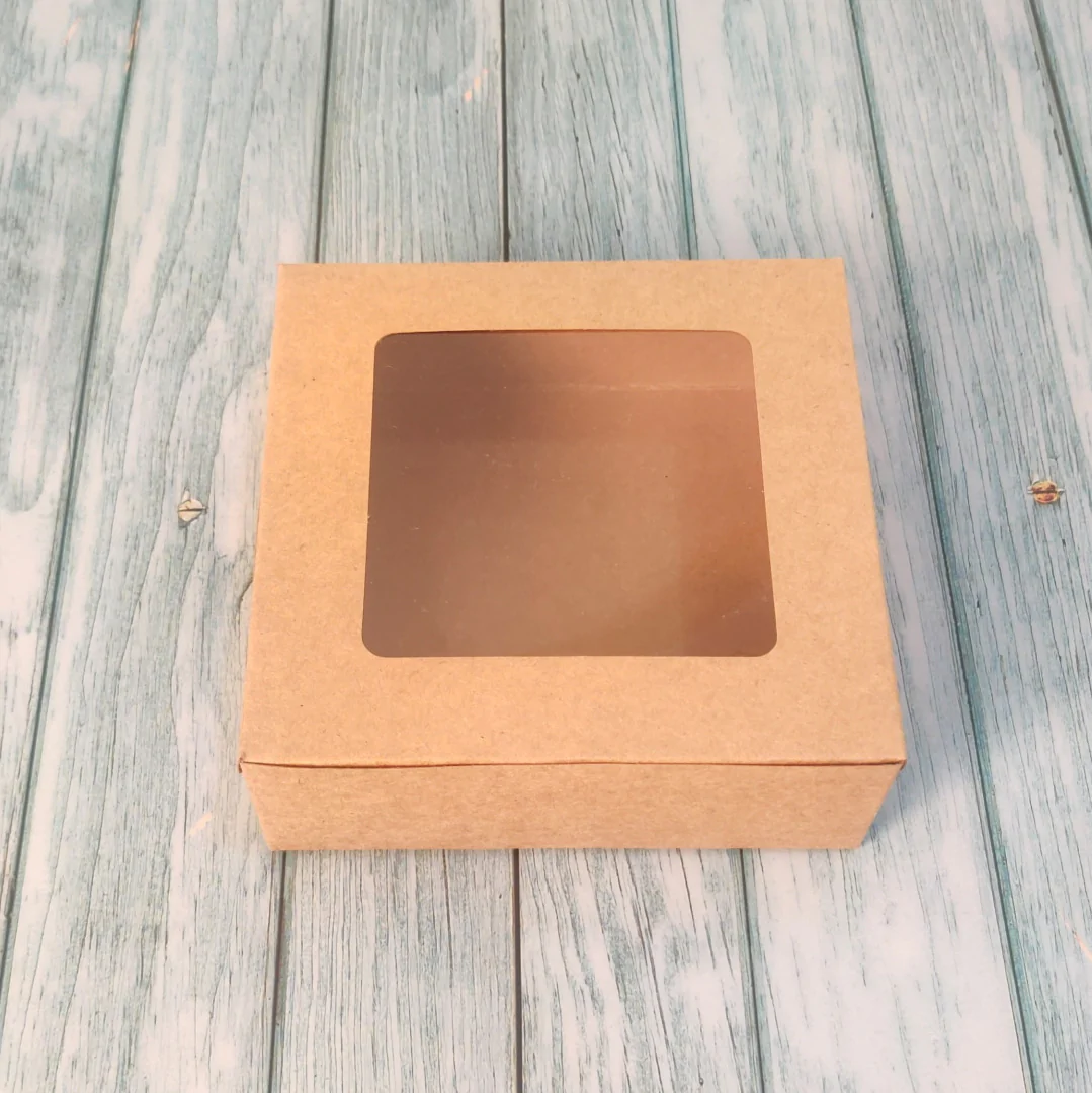 Brownie Box For 4 - Kraft- 6x6x2 Inches