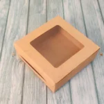 Brownie Box For 4 - Kraft- 6x6x2 Inches