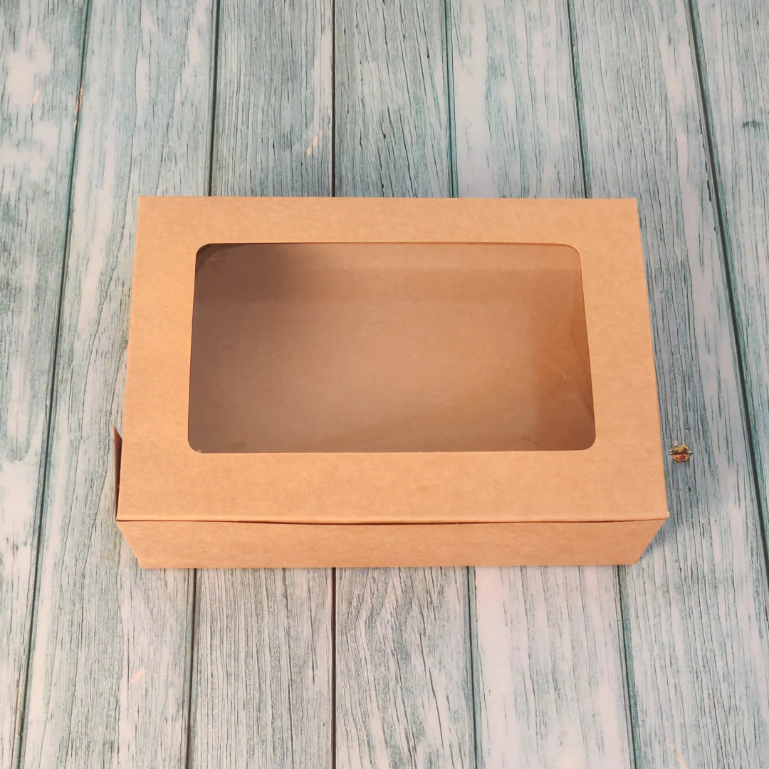 Brownie Box For 6 - Kraft- 8.5x6x2 Inches