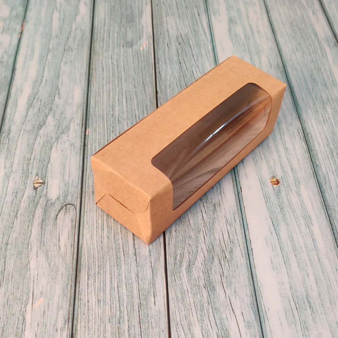 Macaron Box For 6 - Kraft - 6x2x2 Inches