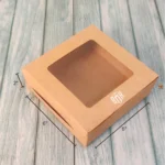 Brownie Box For 4 - Kraft- 6x6x2 Inches