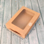 Brownie Box For 6 - Kraft- 8.5x6x2 Inches