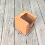 Cookie Box For 3 - Kraft - 3x3x3 Inches