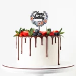 Cake Topper - Coloured Acrylic - Happy Birthday