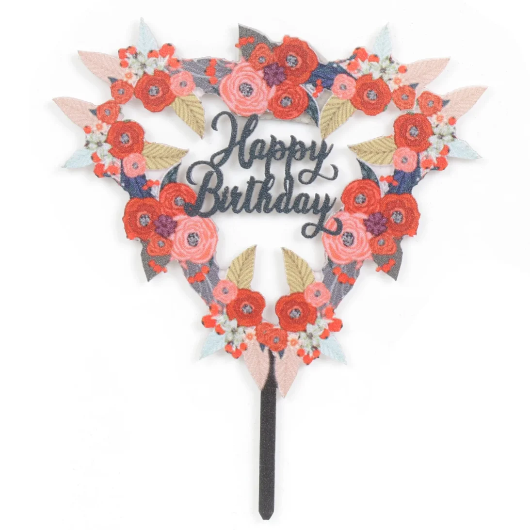 Cake Topper - Coloured Acrylic - Happy Birthday