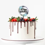 Cake Topper - Coloured Acrylic - Happy Birthday