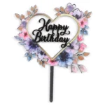 Cake Topper - Coloured Acrylic - Happy Birthday