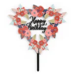 Cake Topper - Coloured Acrylic - Happy Birthday