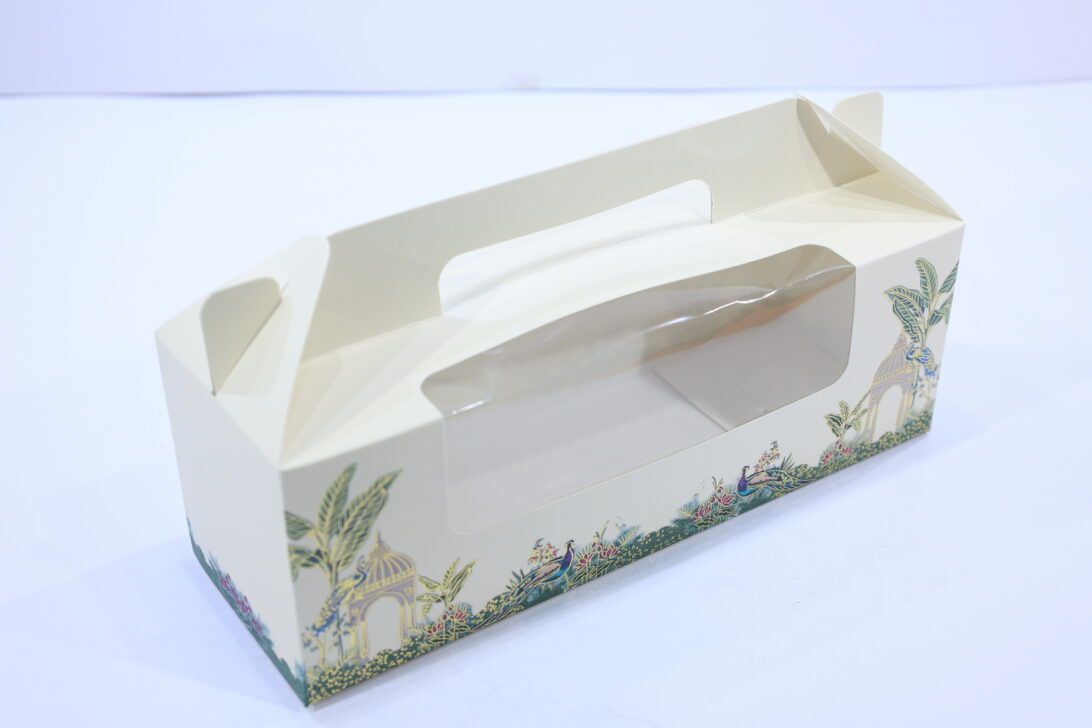 Premium Handle Jar Box with Window (3 × 8 × 3.75 Inches) – Elegant Packaging