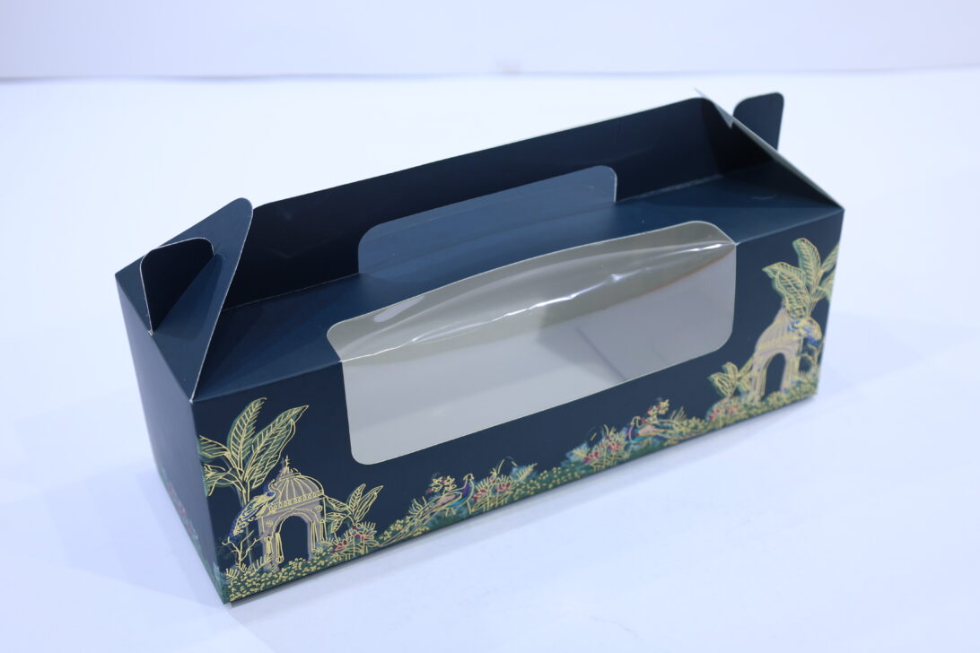 Premium Handle Jar Box with Window (3 × 8 × 3.75 Inches) – Elegant Packaging