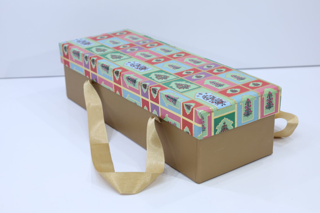 Premium Ribbon Handle Jar Gift Box with Cavity (3 x 8 x 3.75 inch)– Luxury Packaging | The Box Co