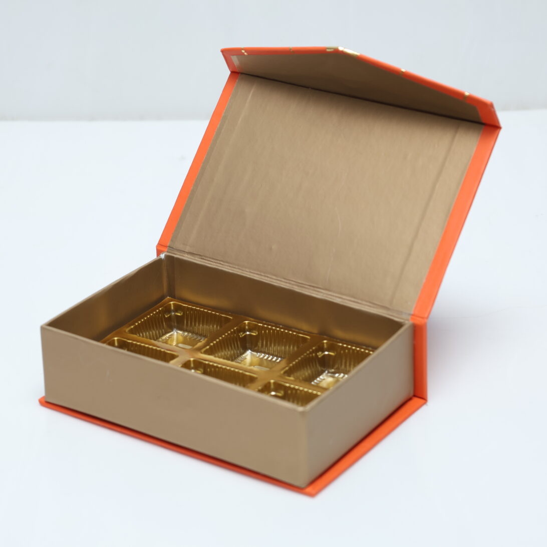 Premium 6 Cavity Magnetic Rigid Gift Box – Luxury Kappa Board Box (4 x 6 x 1.5 inch)