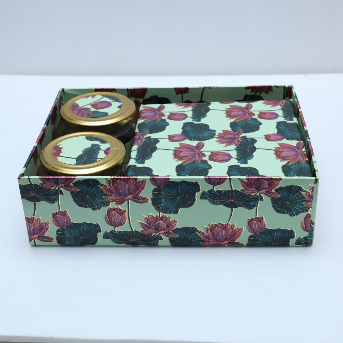 Premium Jar Gift Box Combo with Cavity & Jars – Complete Packaging Set