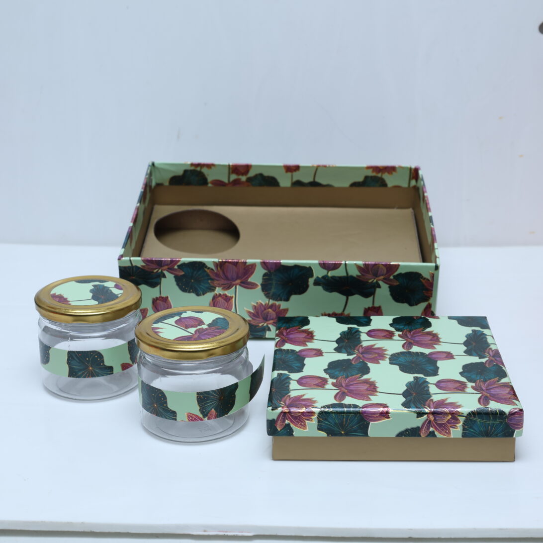 Premium Jar Gift Box Combo with Cavity & Jars – Complete Packaging Set