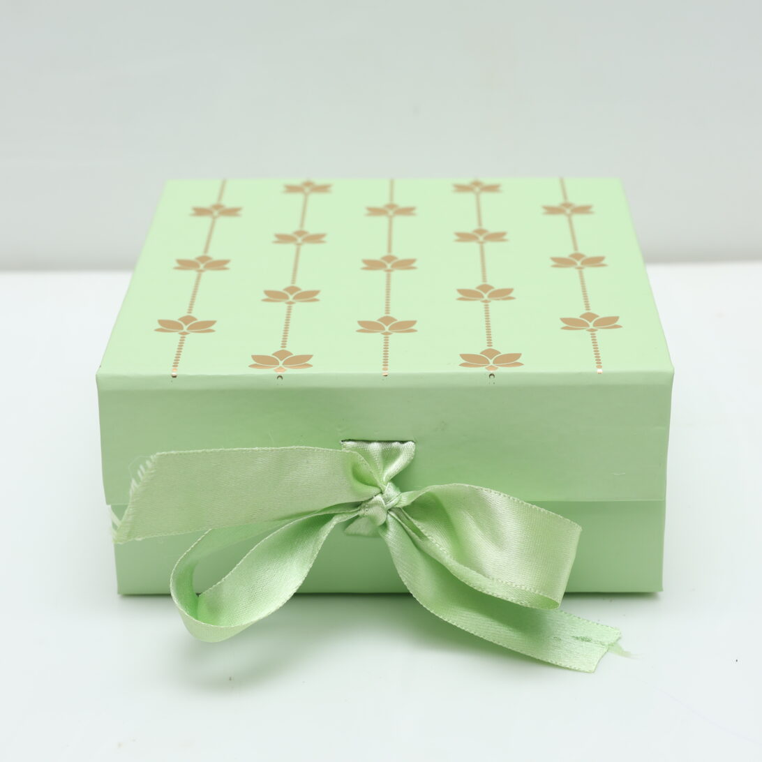 Premium Ribbon Gift Box – Luxury Kappa Board Box (6 x 6 x 3.5 inch)