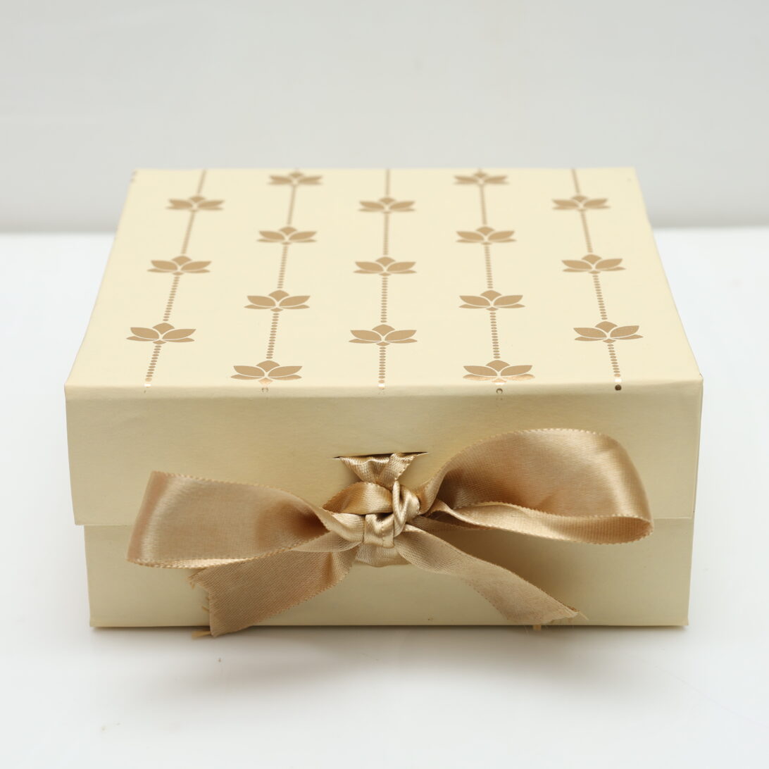 Premium Ribbon Gift Box – Luxury Kappa Board Box (6 x 6 x 3.5 inch)