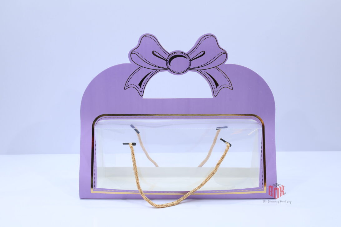 Bow Handle 3 Jar Gift Box with Window (3 × 8 × 3.75 Inches) – Premium Packaging