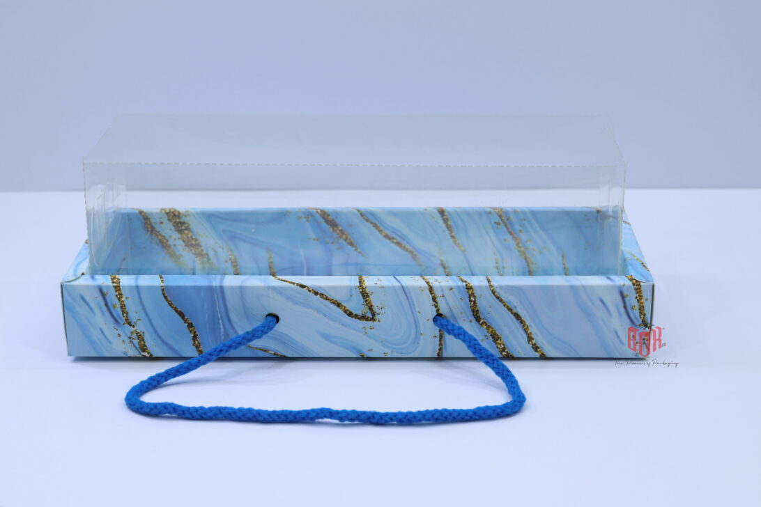 Premium 3 Jar Gift Box with Transparent PVC & Rope Handle – Elegant Packaging